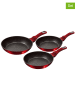 Berlinger Haus 3er-Set: Bratpfannen "Metallic Line" in Bordeaux