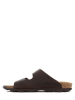 BACKSUN Leren slippers "Bali" bruin