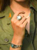 AMAZONIA Silber-Ring "Ehecatl" mit Perlmutt