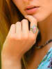 AMAZONIA Zilveren ring "Clamato" met edelsteen
