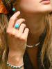 AMAZONIA Srebrny pierścionek "Catzasa" z turkusem