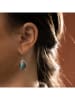AMAZONIA Zilveren oorhangers "Chaajal" met edelstenen