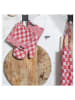 DDDDD Łapki kuchenne (2 szt.) "Barbecue" w kolorze czerwonym - 21 x 21 cm