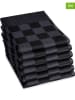 DDDDD 6-delige set: theedoeken "Barbeque" antraciet - (L)65 x (B)65 cm