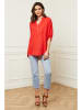 Fleur de Lin Leinen-Bluse "Bjorg" in Rot