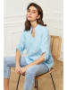 Joséfine Leinen-Bluse in Hellblau