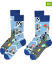 TODO SOCKS 2-delige set: sokken lichtblauw/grijs