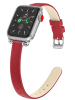 SWEET ACCESS Skórzany pasek w kolorze czerwonym do zegarka iWatch