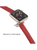SWEET ACCESS Skórzany pasek w kolorze czerwonym do zegarka iWatch