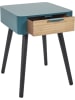 THE HOME DECO FACTORY Nachttisch in Blau - (B)35 x (H)48 x (T)35 cm