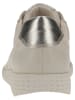 Marco Tozzi Leder-Sneakers in Silber/ Beige