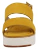 Marco Tozzi Leder-Sandaletten in Gelb