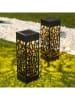 Garden Hero 2er-Set: LED-Solar-Gartenstecker in Schwarz - (H)28 cm