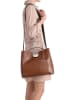 Mia Tomazzi Leder-Henkeltasche "Bagolino" in Braun - (B)31 x (H)26 x (T)13 cm