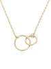 L instant d Or Złoty naszyjnik "Ensemble d'or" z elementem ozdobnym - dł. 40 cm