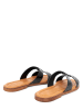 Twin Island Leren slippers zwart