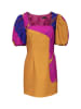 Bialcon Sukienka w kolorze musztardowo-różowo-granatowym