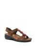 Comfortfusse Leren sandalen bruin