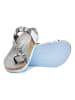 Comfortfusse Leren teenslippers zilverkleurig