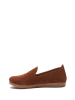 Comfortfusse Skórzane slippersy w kolorze brązowym