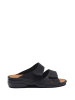 Comfortfusse Leren slippers zwart