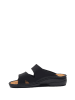 Comfortfusse Leren slippers zwart