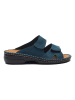 Comfortfusse Leder-Pantoletten in Blau