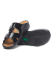Comfortfusse Leren slippers zwart