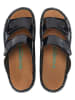 Comfortfusse Leren slippers zwart