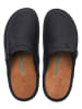 Comfortfusse Leder-Clogs in Schwarz