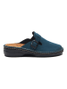 Comfortfusse Leder-Clogs in Blau