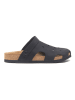 Comfortfusse Leder-Clogs in Schwarz
