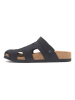 Comfortfusse Leder-Clogs in Schwarz