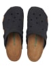 Comfortfusse Leder-Clogs in Schwarz