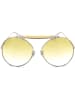 Max Mara Damen-Sonnenbrille in Silber/ Gelb