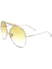 Max Mara Damen-Sonnenbrille in Silber/ Gelb