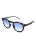 adidas Okulary przeciwsłoneczne unisex w kolorze czarno-szaro-błękitnym
