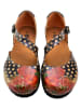 Goby Leder-Ballerinas in Rot/ Schwarz