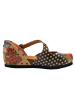 Goby Leder-Ballerinas in Rot/ Schwarz