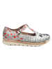 Goby Leder-Ballerinas in Rot/ Grau