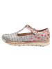 Goby Leder-Ballerinas in Rot/ Grau