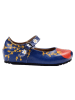 Goby Leder-Ballerinas in Dunkelblau/ Bunt