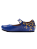 Goby Leder-Ballerinas in Dunkelblau/ Bunt