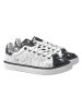 Goby Leder-Sneakers in Weiß/ Dunkelblau