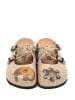 Calceo Clogs in Beige/ Bunt