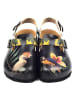 Calceo Halbsandalen in Schwarz/ Bunt