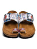 Calceo Teenslippers wit/blauw