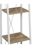 THE HOME DECO FACTORY Standregal in Natur/ Weiß - (B)34 x (H)148 x (T)32 cm