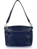 Florence Bags Leder-Schultertasche "Gioa" in Dunkelblau - (B)24 x (H)16 x (T)6 cm
