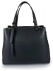 Florence Bags Leder-Henkeltasche "Bea" in Schwarz - (B)25 x (H)19 x (T)11 cm